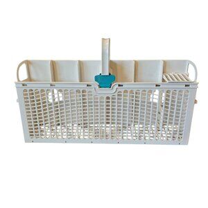 Whirlpool Dishwasher‎ Silverware Basket 3380872 Replacement Clean White Teal